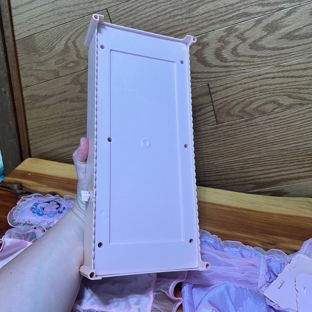 Vintage Barbie Canopy Bed Pink Purple Furniture Replacement Parts Lot Incomplete - Picture 10 of 13